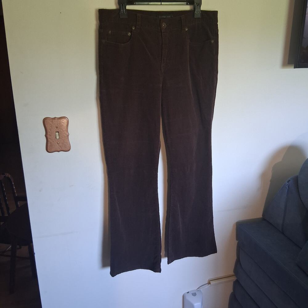 Calvin Klein Brown Corduroy Bootcut Pants Size 12